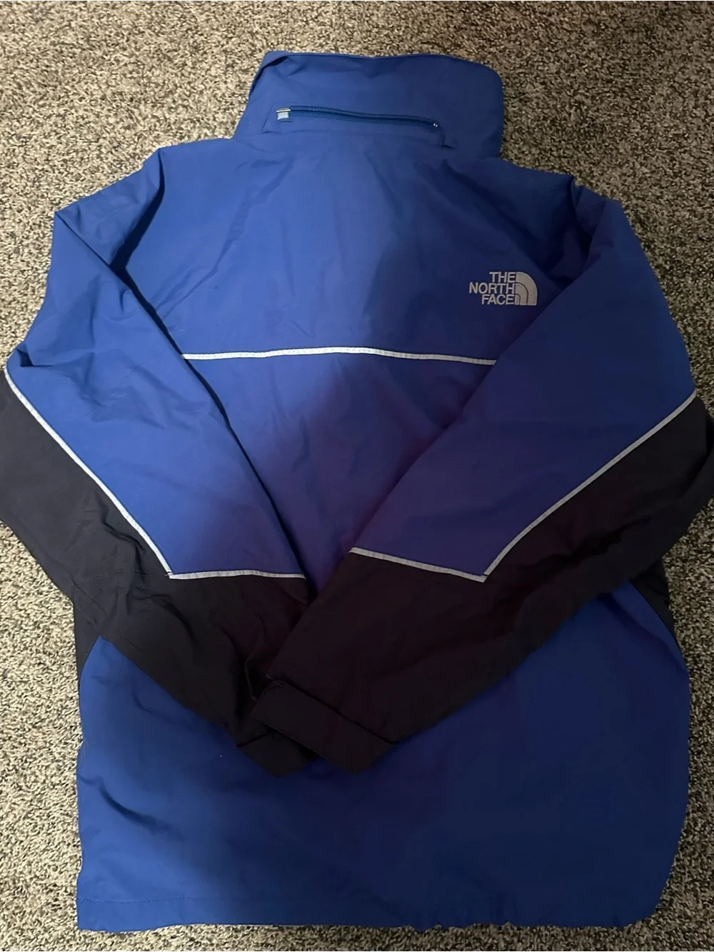 Columbia Black and Gray Hooded Boys Jacket with Blue Zipper